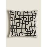 George Home Natural Abstract Line Print Cushion General Household ASDA   