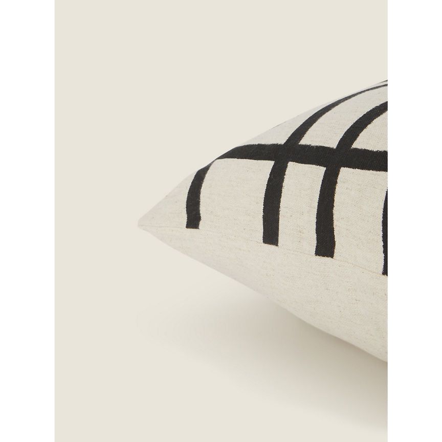 George Home Natural Abstract Line Print Cushion