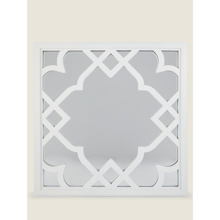 George Home White Medium Moroccan Tile Mirror