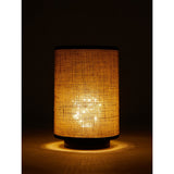 George Home Natural Woven Rattan-Effect Battery Operated Lamp - McGrocer
