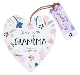 George Home Gran Wooden Heart Plaque