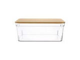 George Home Clear Storage Basket with Bamboo Lid General Household ASDA   