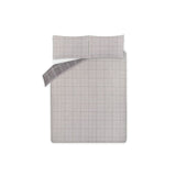 George Home Grey Check Easy Care Reversible Duvet Set - Double General Household ASDA   