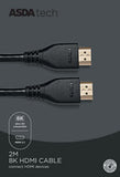 ASDA Tech 8K HDMI Cable - 2m General Household ASDA   