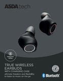 ASDA Tech True Wireless Earphones With Charging Case - Black GOODS ASDA   