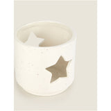 George Home White Ceramic Star Speckled Tealight Holder - Set of 2 General Household ASDA   