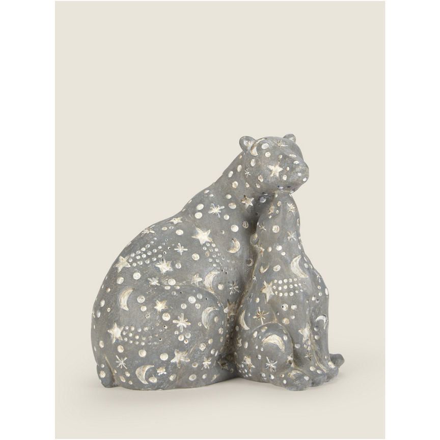 George Home Grey Debossed Celestial Bear Ornament