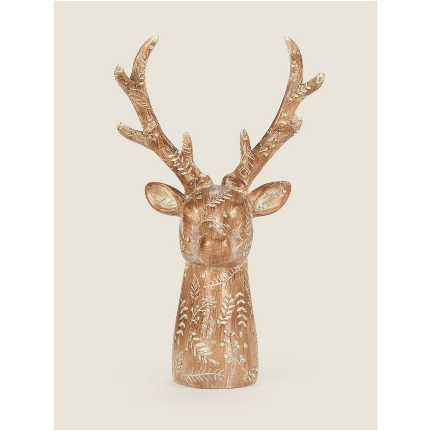 George Home Natural Stags Head Ornament