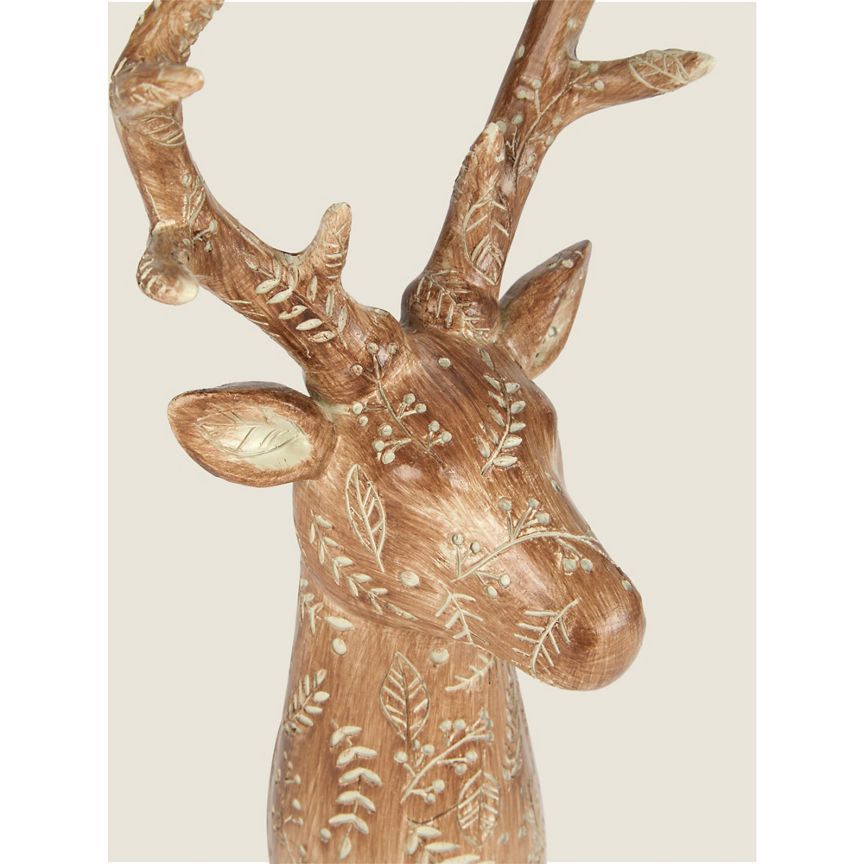 George Home Natural Stags Head Ornament