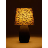 George Home Black Ribbed Table Lamp With Printed Shade General Household ASDA   