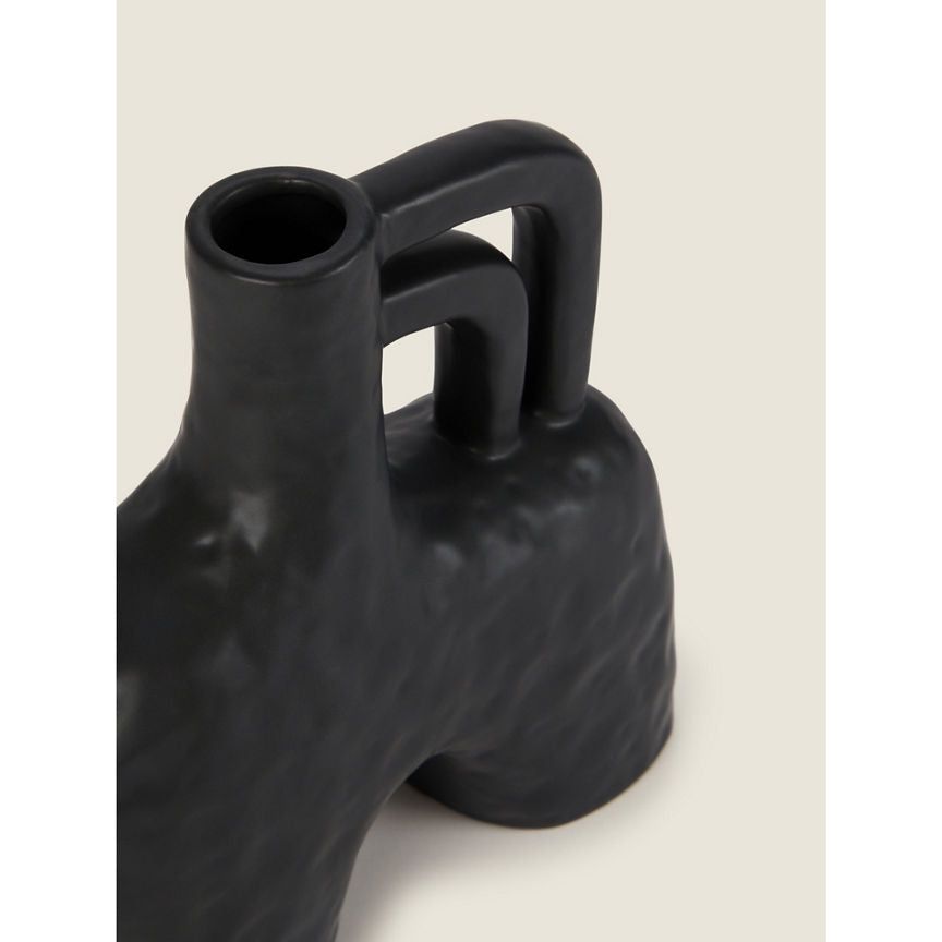 George Home Black Arch Vase With Handle General Household ASDA   