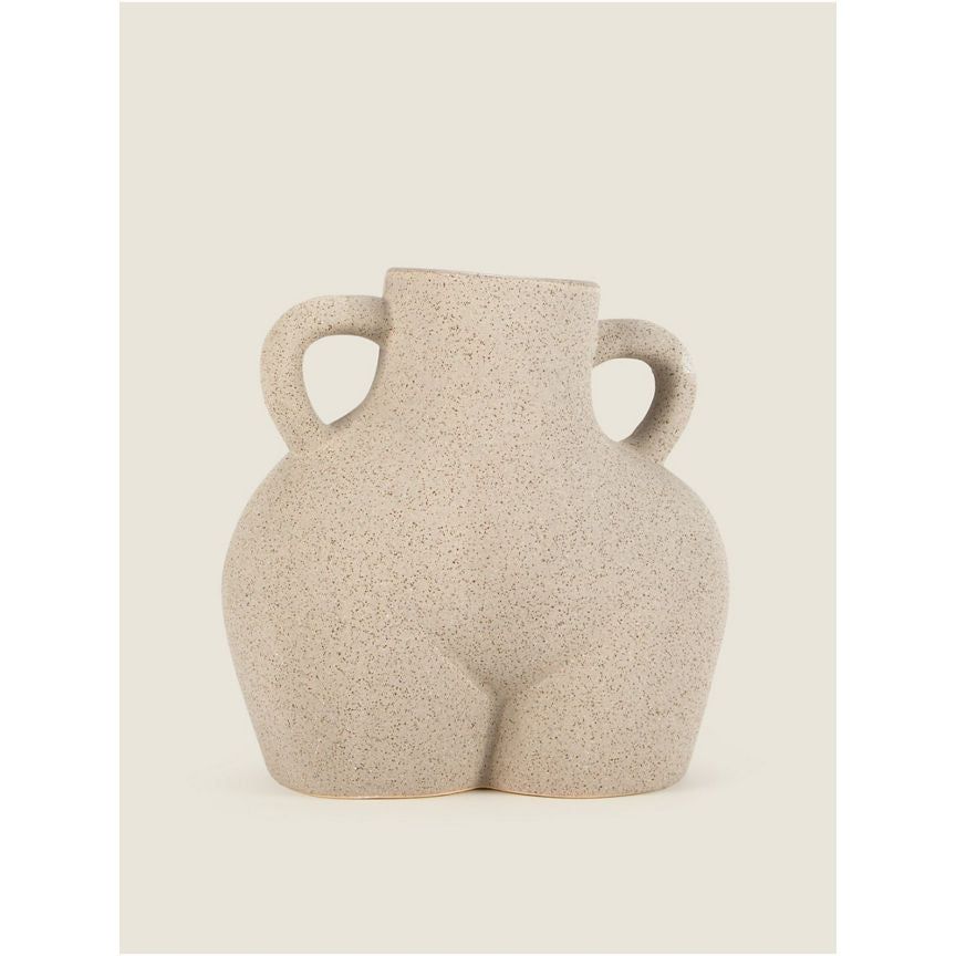 George Home Beige Bum-Shaped Vase With Handles General Household ASDA   