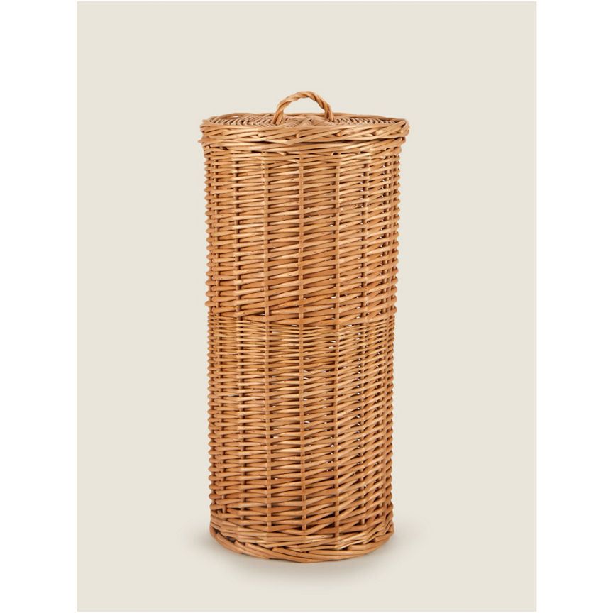 George Home Willow Toilet Roll Storage