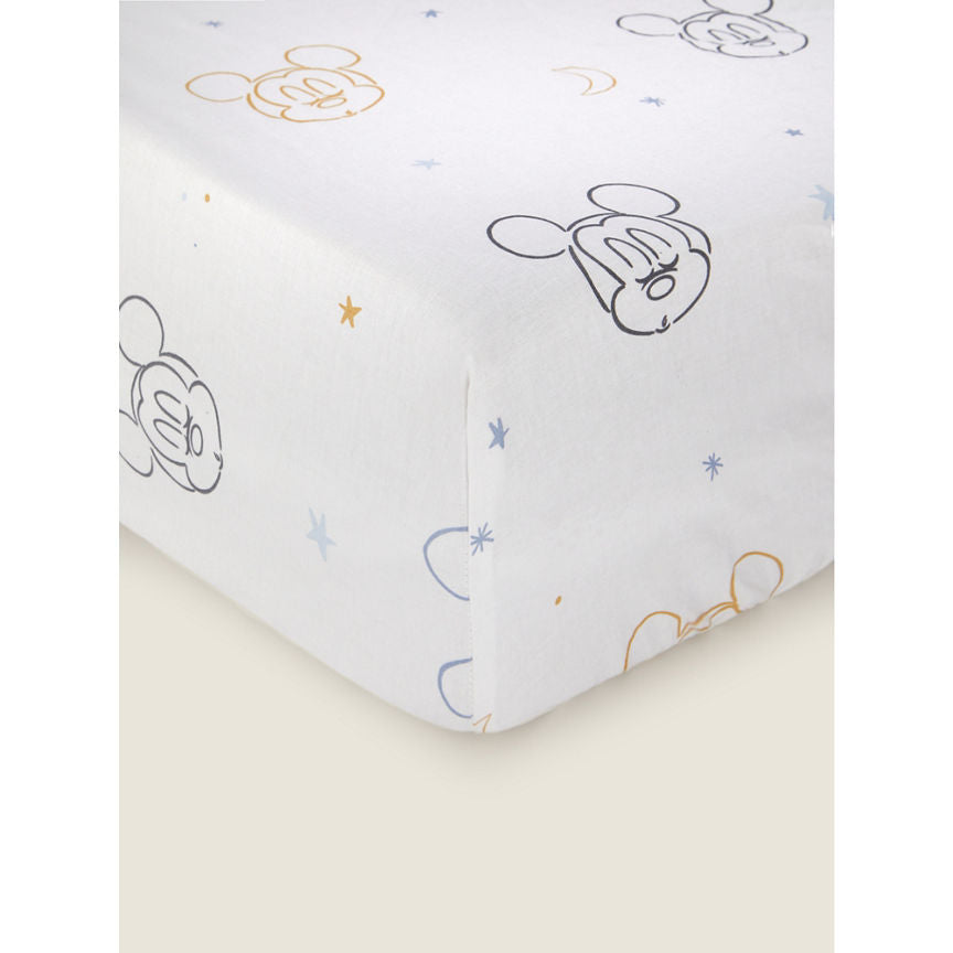 George Home Mickey 2pk Fitted Sheet