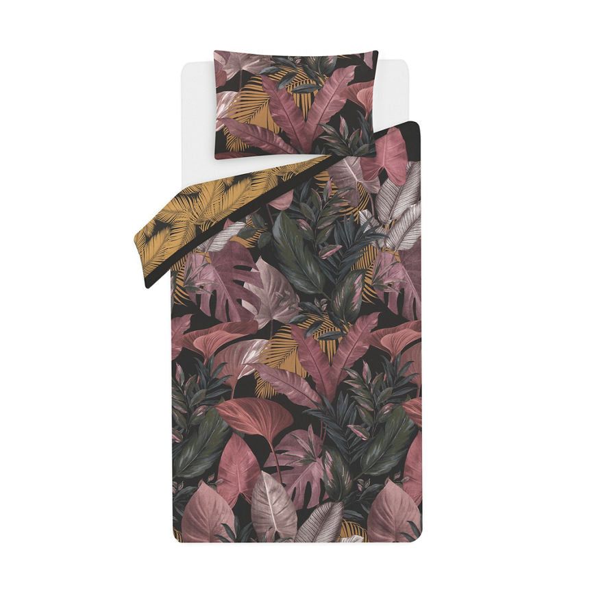 George Home Green Exotic Leaf Print Duvet Set - Single General Household ASDA   