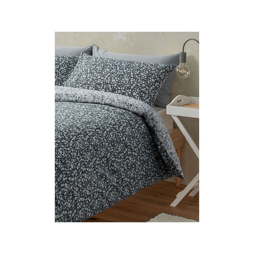 George Home Navy Serene Floral Ditsy Duvet Set - Double