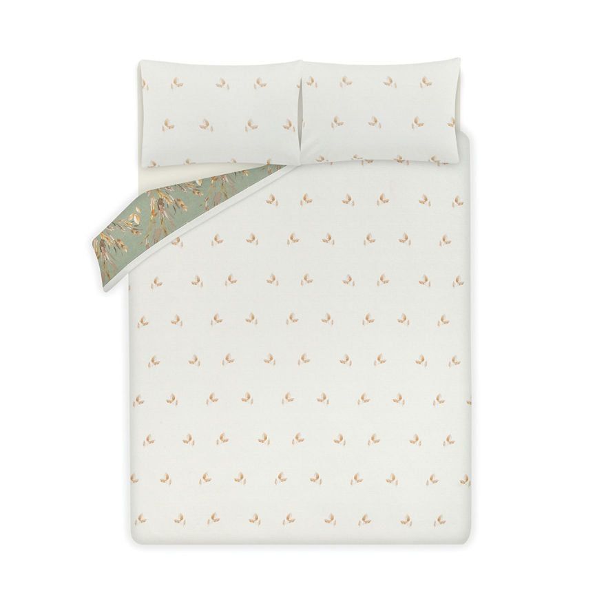 George Home Orange Autumn Barley Reversible Duvet Set - Double General Household ASDA   