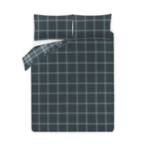 George Home Serenity Dark Check Duvet Set - King General Household ASDA   