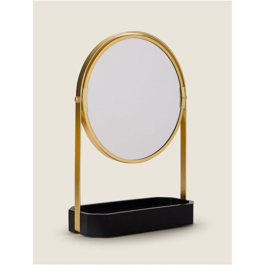 George Home Black and Brass Stand Mirror - McGrocer