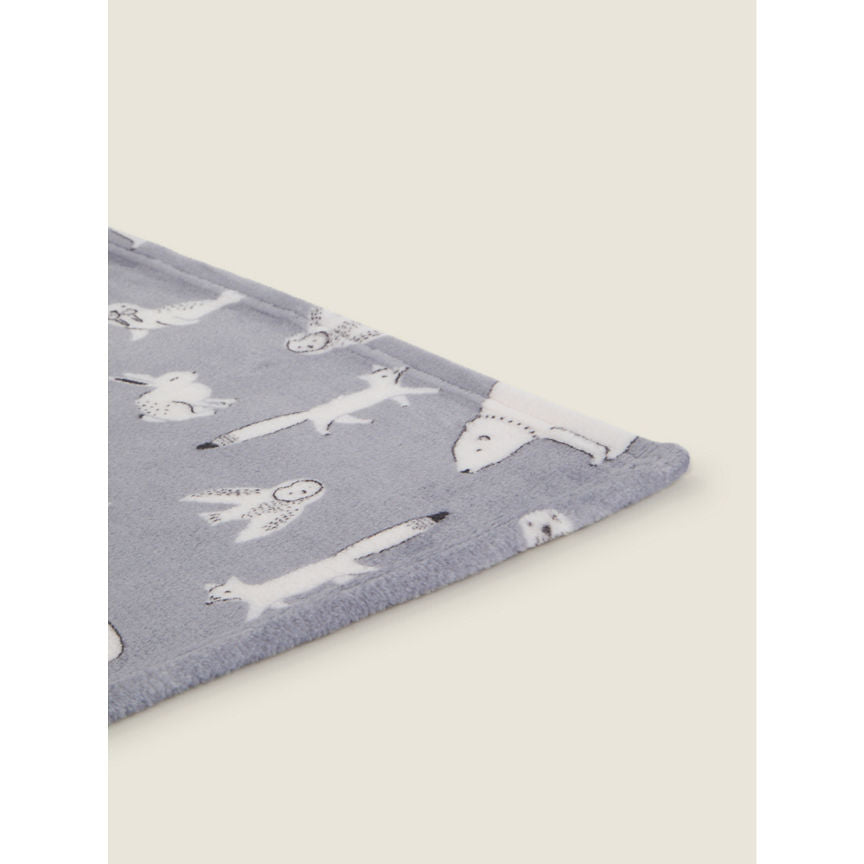 George Home Grey Arctic Animal Super Soft Throw General Household ASDA   