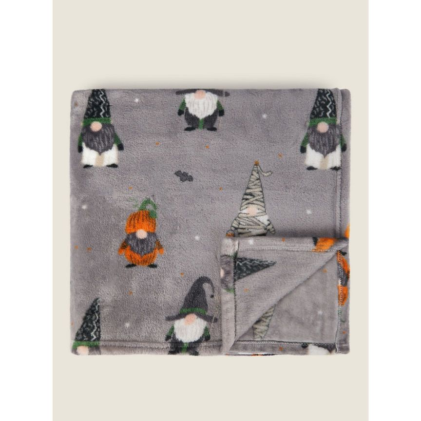 George Home Grey Halloween Gonks Super Soft Throw