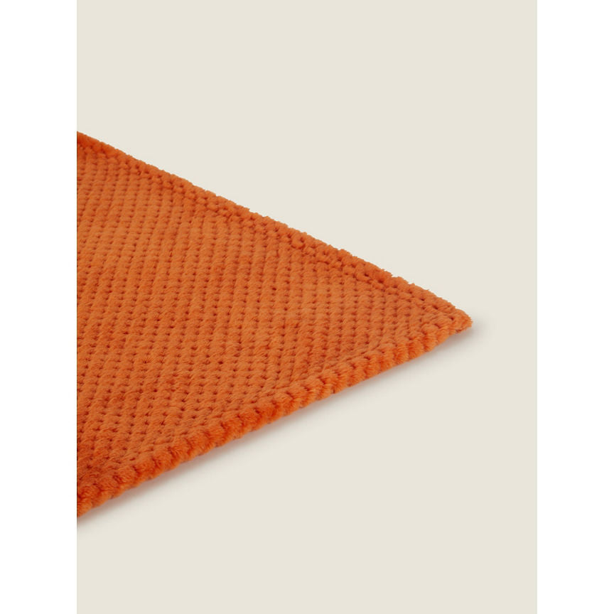 George Home Orange Waffle Super Soft Throw General Household ASDA   