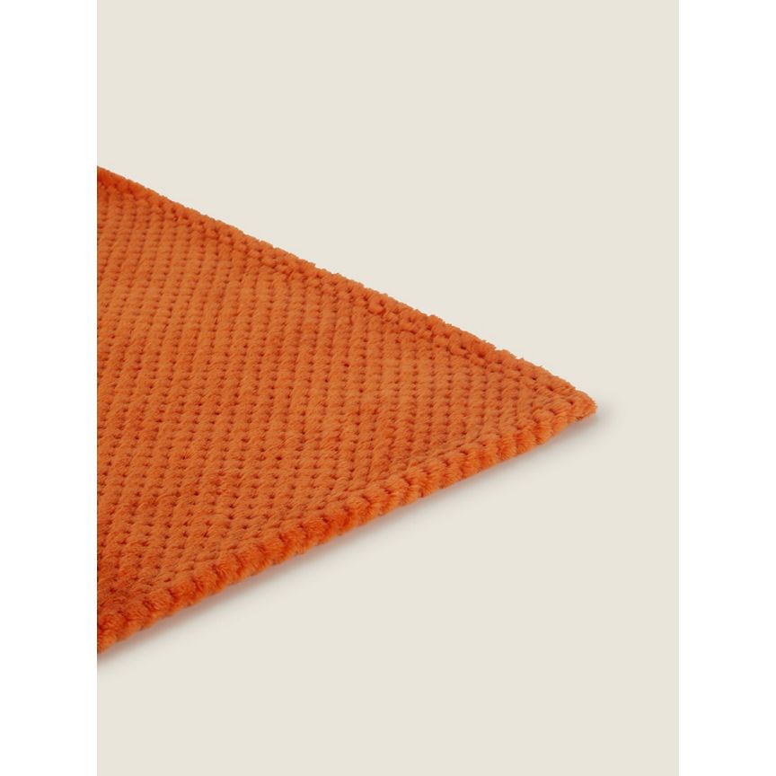 George Home Orange Waffle Super Soft Throw