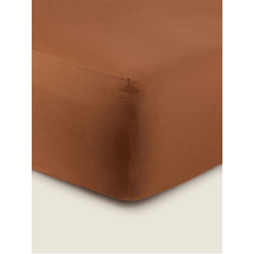 George Home Mocha Fitted Sheet - Double