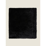 George Home Black Plain Faux Fur Blanket General Household ASDA   