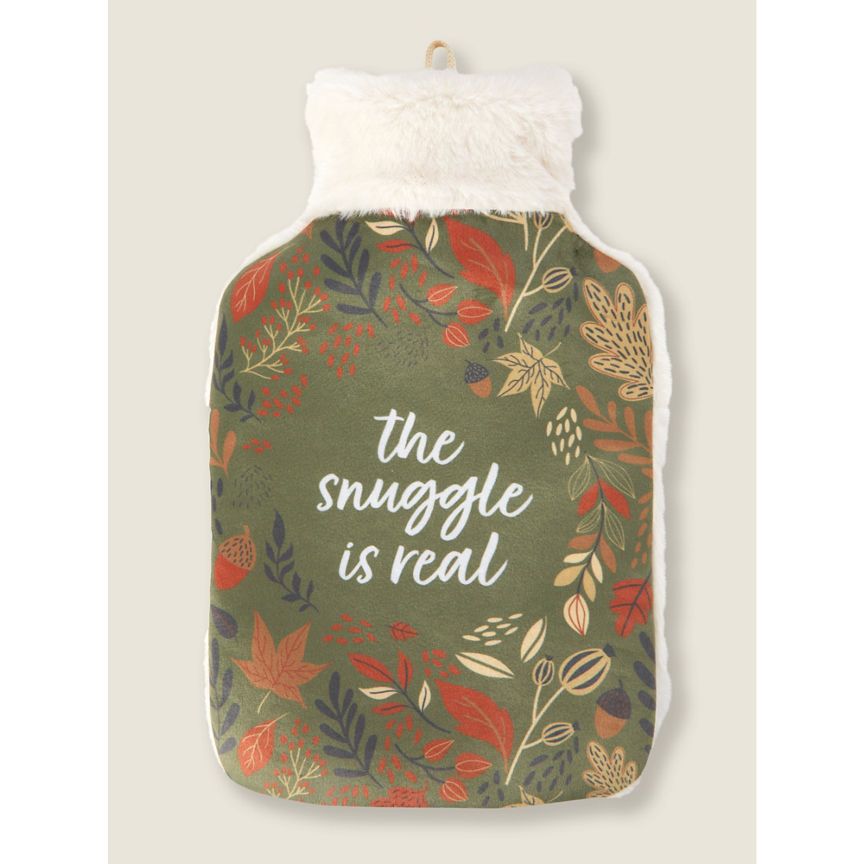 George Home Green Snuggle Is Real Hot Water Bottle General Household ASDA   