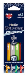 Oxford Helix Metallic Gel Pens - 4 Pack