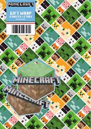 Minecraft Flat Wrap and Gift Tags General Household ASDA   