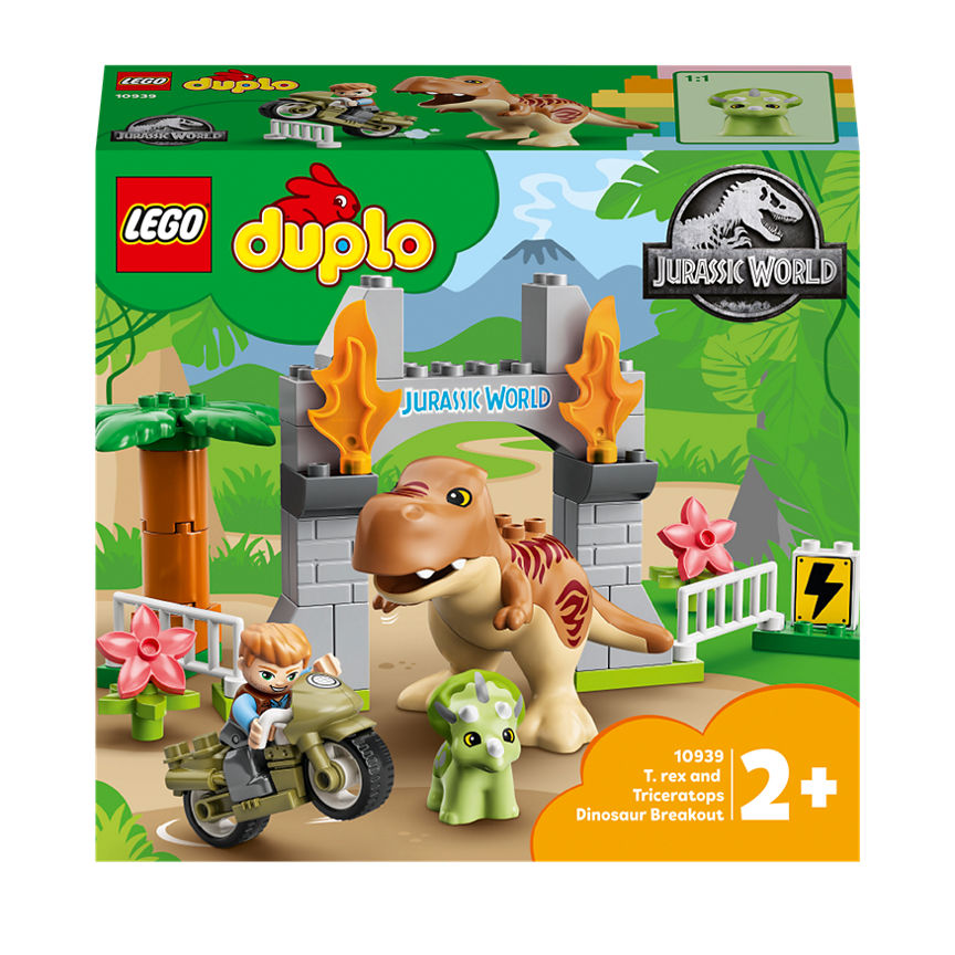 LEGO DUPLO T. rex and Triceratops Dinosaur Toy 10939 GOODS ASDA   