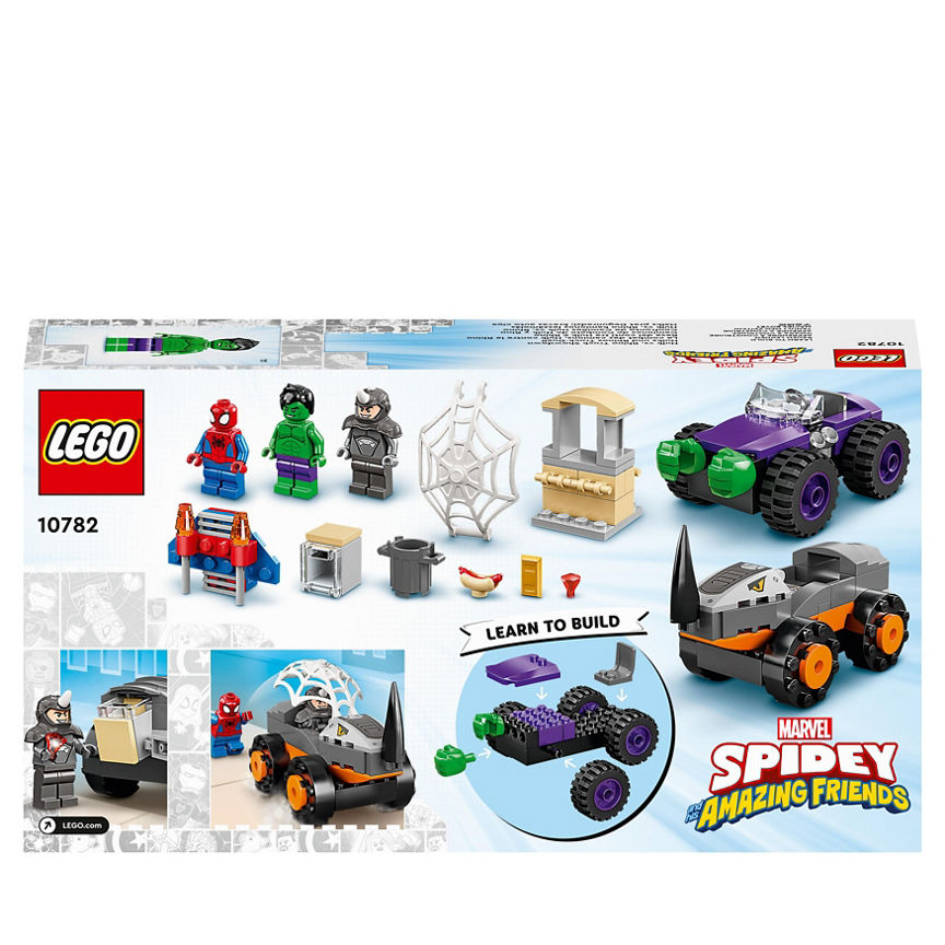 LEGO MARVEL 4+ Hulk vs. Rhino 10782 Kid's Zone ASDA   