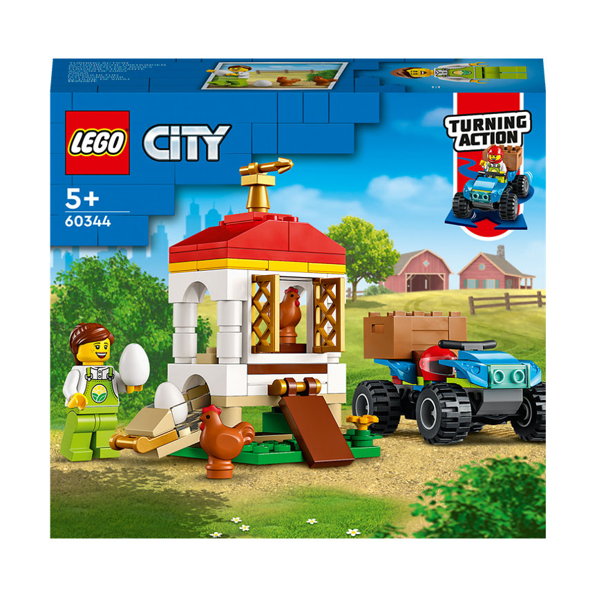 LEGO City Chicken Henhouse Farm Toy for Kids 60344