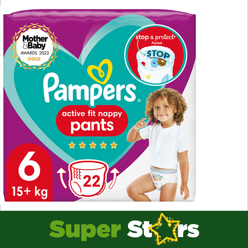 Pampers Active Fit Nappy Pants Size 4 54 Nappies 9-15kg Jumbo+ Pack |  Morrisons