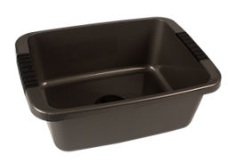 MODA Washing Up Bowl with Plug Dark Grey