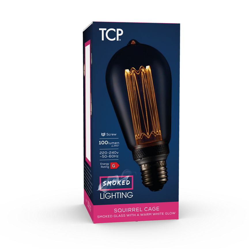 TCP Vintage LED Candle BC Smokey Lightbulb