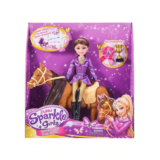 Zuru Sparkle Girlz Doll with Horse (2 Assorted styles may vary) Kid's Zone ASDA   