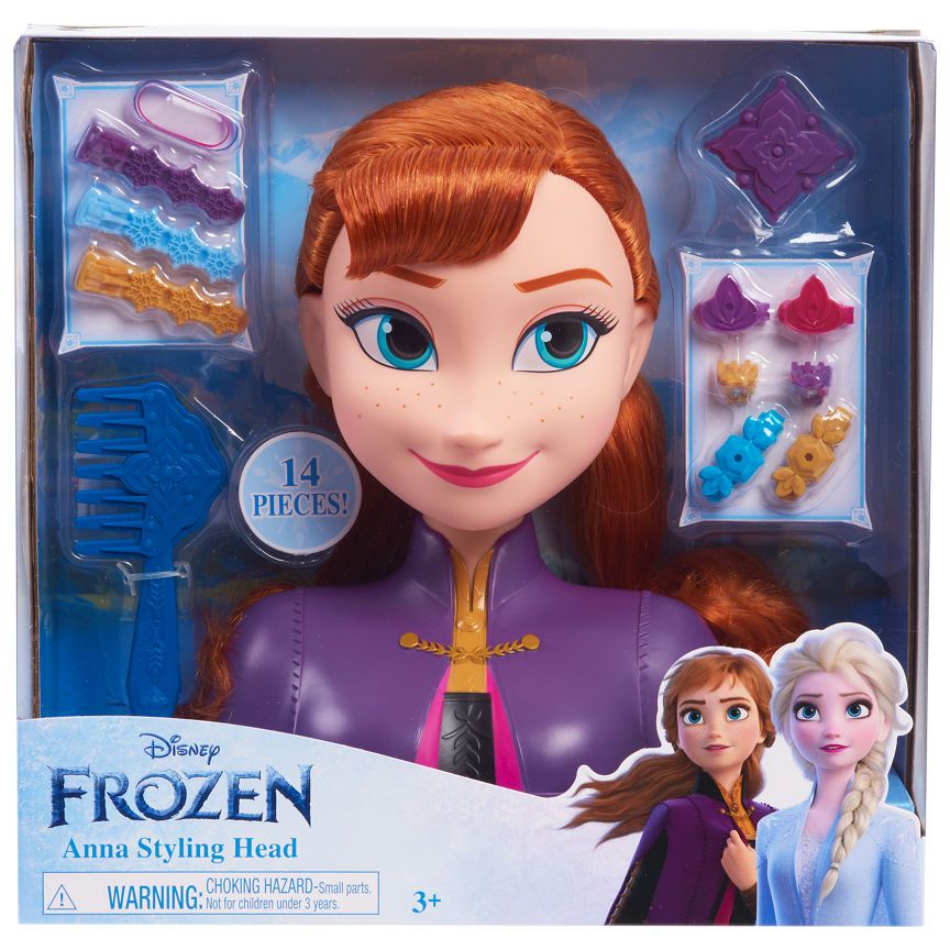 Disney Frozen 2 Anna Styling Head, 14-pieces