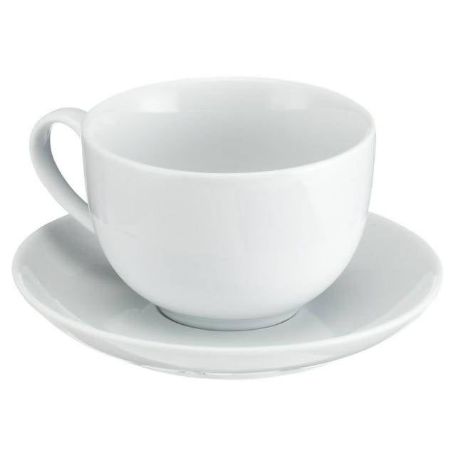 Sainsbury's White Porcelain Cup & Saucer Pots & pans Sainsburys   