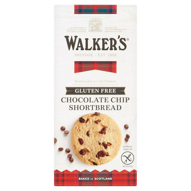 Walker's Gluten Free Chocolate Chip Shortbread x9 140g freefrom Sainsburys   