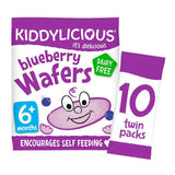 Kiddylicious Blueberry Maxi Wafers Baby Snacks 10x4g big packs Sainsburys   