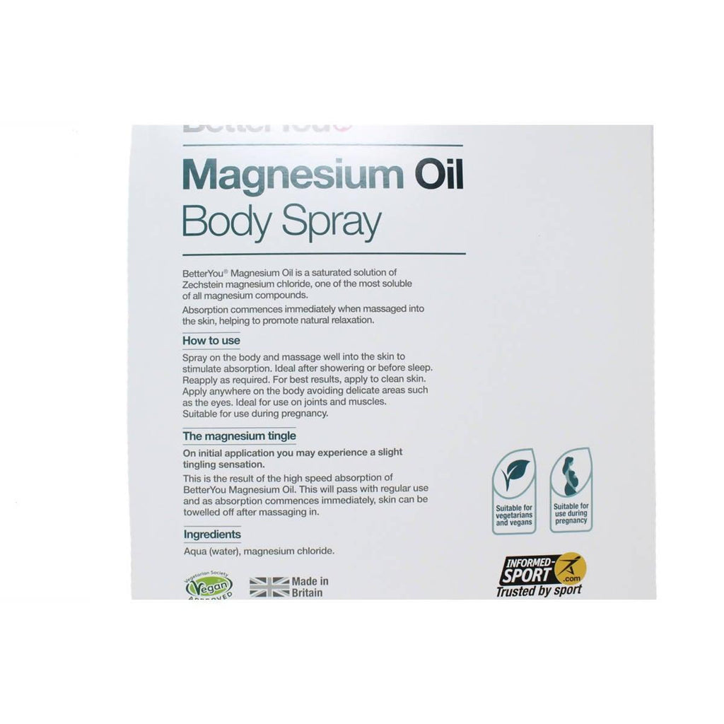 BetterYou Magnesium Oil Spray, 2 x 100ml