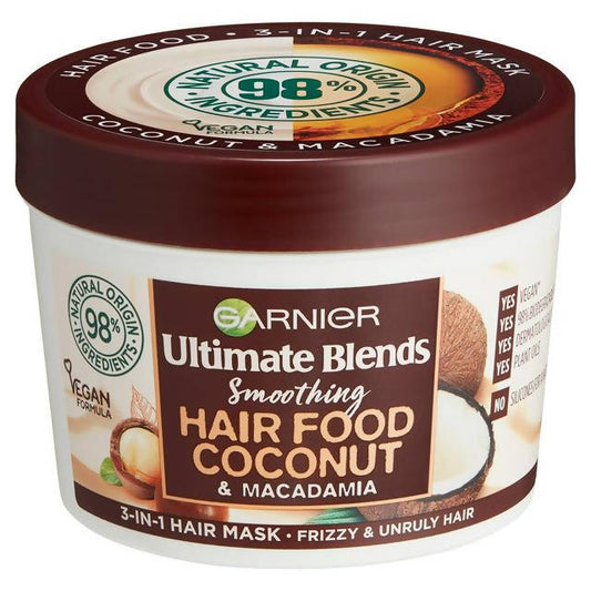 Garnier Ultimate Blends Hair Food Coconut Oil 3-in-1 Frizzy Vegan Hair Mask 390ml shampoo & conditioners Sainsburys   