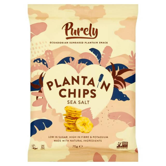 Purely Plantain Chips Sea Salt 75g