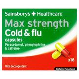 Sainsbury's Max Flu Strength Cold Caps x16 - McGrocer