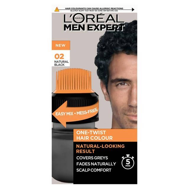 L'Oreal Paris Men Expert One Twist Hair Colour Shade 2 Natural Black hair Sainsburys   