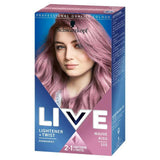 Schwarzkopf Live Lightener & Twist Premanent Pastel Hair Dye Mauve Kiss 105 Beauty at home Sainsburys   