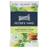 Peter's Yard West Country Sour Cream & Chive Sourdough Bites 90g Sharing crisps Sainsburys   